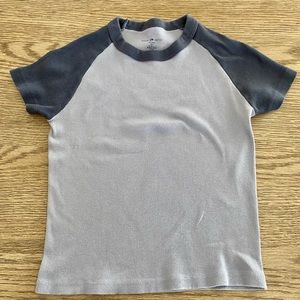 Brandy Melville blue baby tee